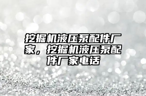 挖掘機液壓泵配件廠家，挖掘機液壓泵配件廠家電話