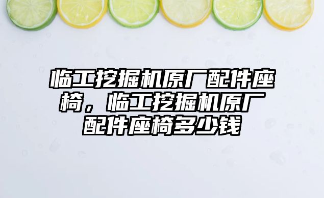 臨工挖掘機原廠配件座椅，臨工挖掘機原廠配件座椅多少錢