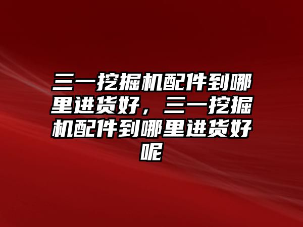 三一挖掘機配件到哪里進貨好，三一挖掘機配件到哪里進貨好呢