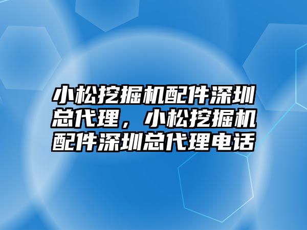 小松挖掘機配件深圳總代理，小松挖掘機配件深圳總代理電話