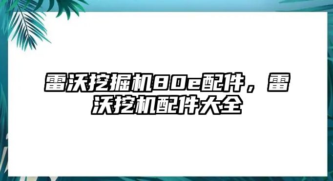 雷沃挖掘機80e配件，雷沃挖機配件大全