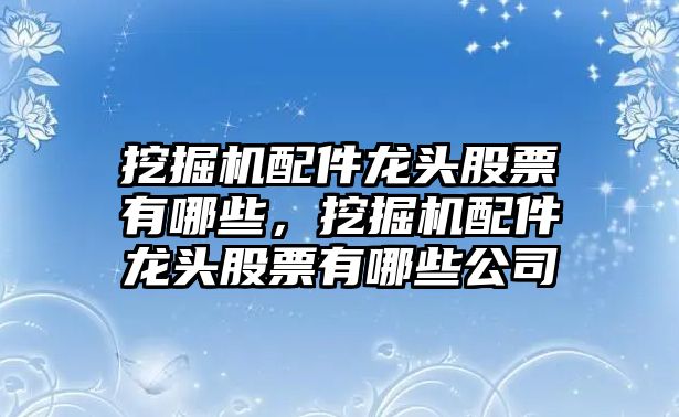 挖掘機配件龍頭股票有哪些，挖掘機配件龍頭股票有哪些公司