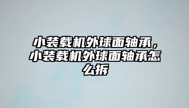 小裝載機外球面軸承，小裝載機外球面軸承怎么拆