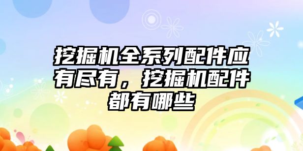 挖掘機全系列配件應(yīng)有盡有，挖掘機配件都有哪些