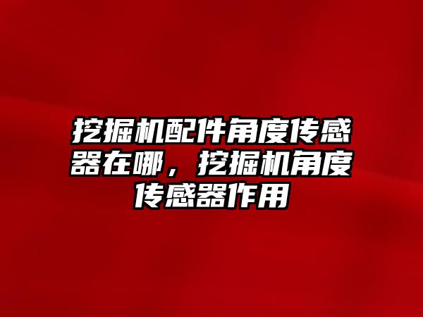 挖掘機配件角度傳感器在哪，挖掘機角度傳感器作用