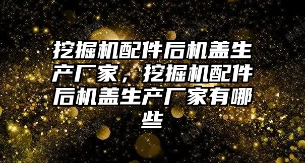 挖掘機配件后機蓋生產廠家，挖掘機配件后機蓋生產廠家有哪些