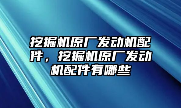 挖掘機原廠發動機配件，挖掘機原廠發動機配件有哪些