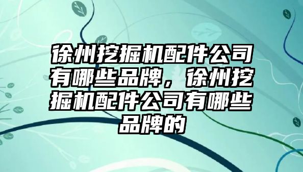 徐州挖掘機配件公司有哪些品牌，徐州挖掘機配件公司有哪些品牌的