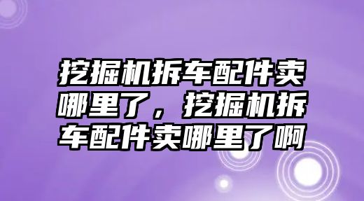 挖掘機(jī)拆車配件賣哪里了，挖掘機(jī)拆車配件賣哪里了啊