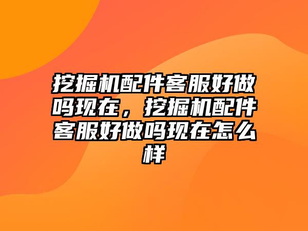 挖掘機配件客服好做嗎現(xiàn)在，挖掘機配件客服好做嗎現(xiàn)在怎么樣