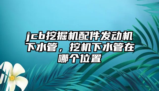 jcb挖掘機配件發(fā)動機下水管，挖機下水管在哪個位置