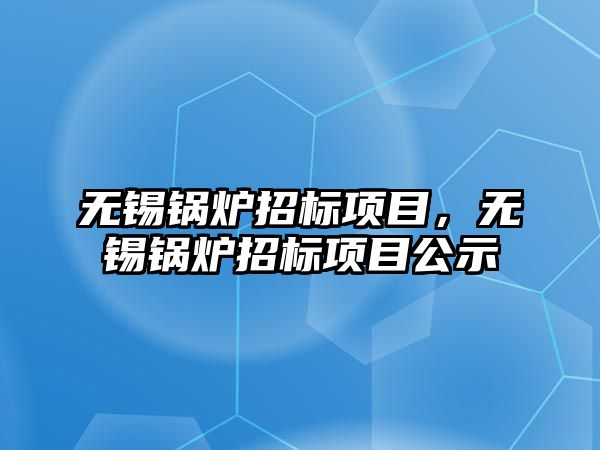 無錫鍋爐招標項目，無錫鍋爐招標項目公示