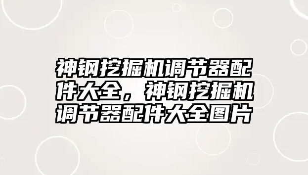 神鋼挖掘機調節器配件大全，神鋼挖掘機調節器配件大全圖片