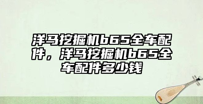 洋馬挖掘機b65全車配件，洋馬挖掘機b65全車配件多少錢