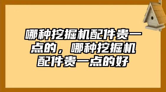 哪種挖掘機配件貴一點的，哪種挖掘機配件貴一點的好