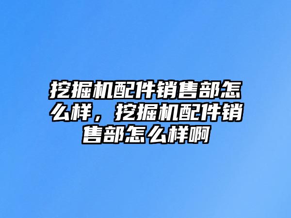 挖掘機配件銷售部怎么樣，挖掘機配件銷售部怎么樣啊