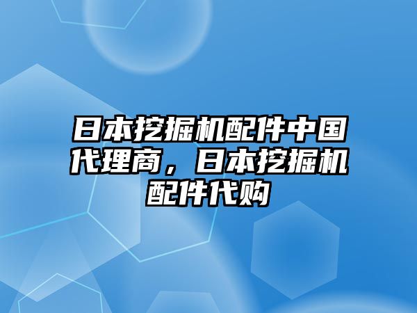 日本挖掘機配件中國代理商，日本挖掘機配件代購