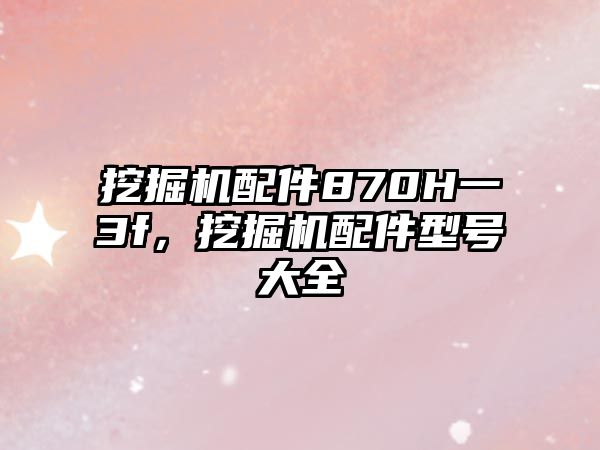 挖掘機配件870H一3f，挖掘機配件型號大全