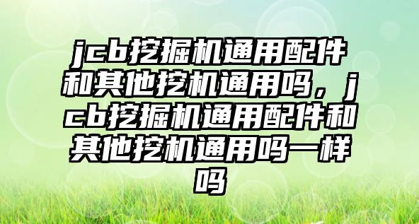 jcb挖掘機通用配件和其他挖機通用嗎，jcb挖掘機通用配件和其他挖機通用嗎一樣嗎