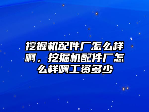 挖掘機配件廠怎么樣啊，挖掘機配件廠怎么樣啊工資多少