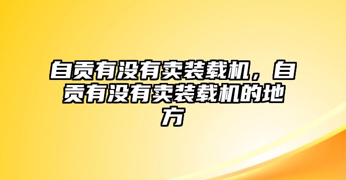 自貢有沒有賣裝載機(jī)，自貢有沒有賣裝載機(jī)的地方