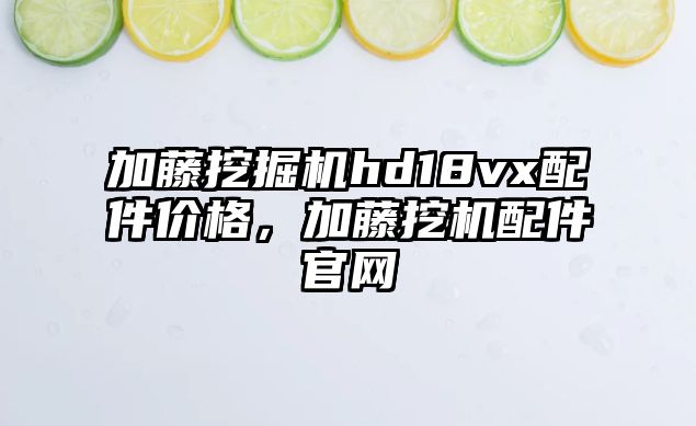 加藤挖掘機hd18vx配件價格，加藤挖機配件官網