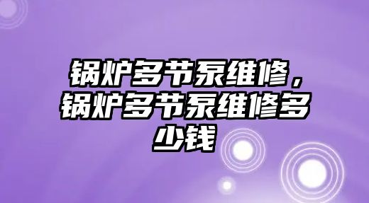 鍋爐多節泵維修，鍋爐多節泵維修多少錢