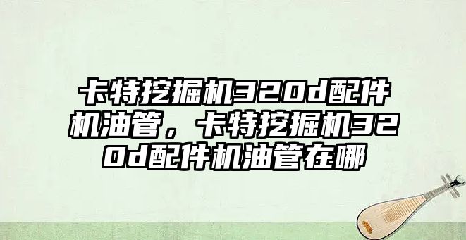 卡特挖掘機320d配件機油管，卡特挖掘機320d配件機油管在哪