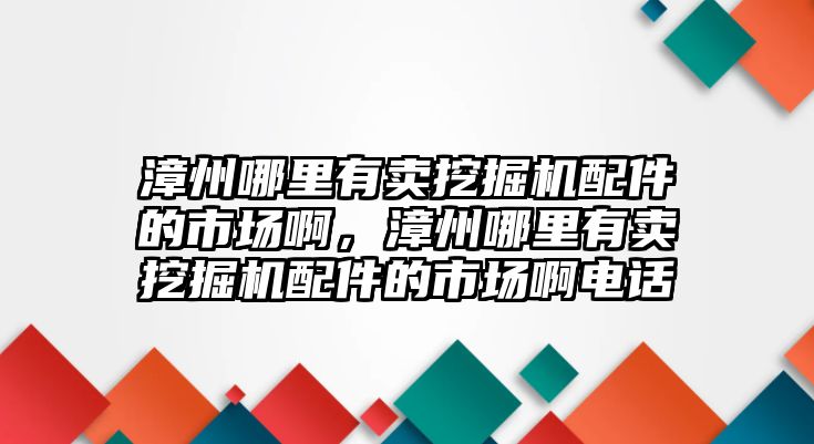 漳州哪里有賣挖掘機配件的市場啊，漳州哪里有賣挖掘機配件的市場啊電話