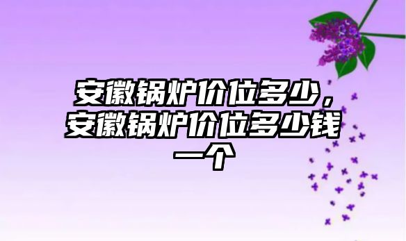 安徽鍋爐價位多少，安徽鍋爐價位多少錢一個