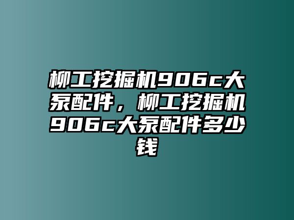 柳工挖掘機906c大泵配件，柳工挖掘機906c大泵配件多少錢