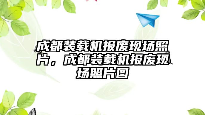 成都裝載機報廢現(xiàn)場照片，成都裝載機報廢現(xiàn)場照片圖