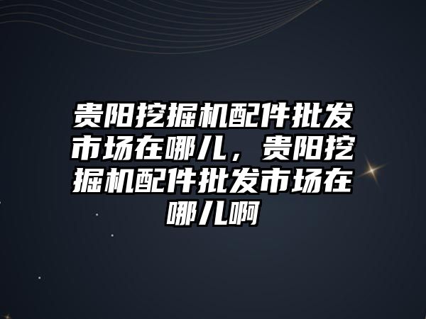 貴陽挖掘機配件批發市場在哪兒，貴陽挖掘機配件批發市場在哪兒啊