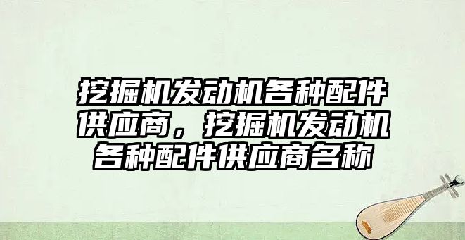 挖掘機發動機各種配件供應商，挖掘機發動機各種配件供應商名稱