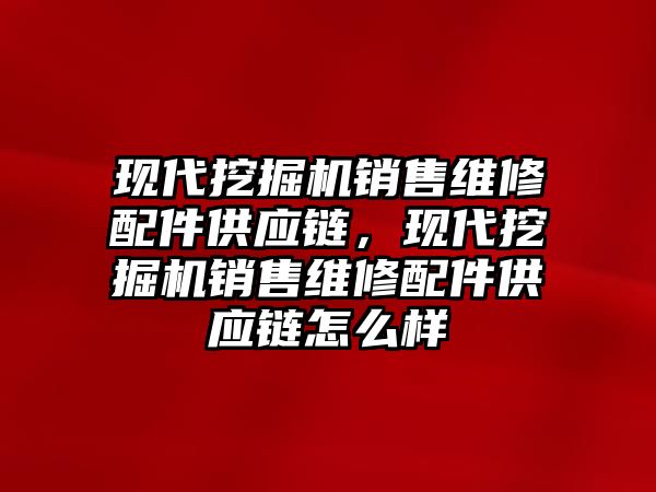 現代挖掘機銷售維修配件供應鏈，現代挖掘機銷售維修配件供應鏈怎么樣