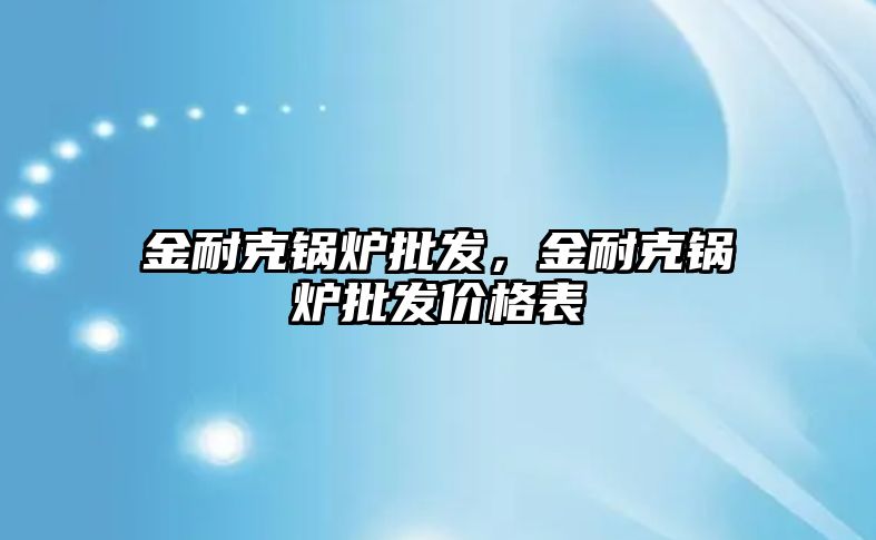 金耐克鍋爐批發，金耐克鍋爐批發價格表