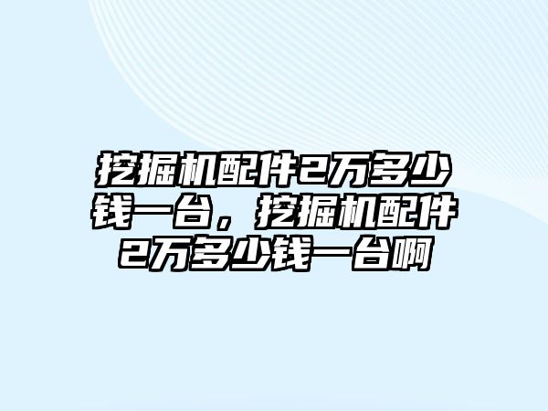 挖掘機配件2萬多少錢一臺，挖掘機配件2萬多少錢一臺啊