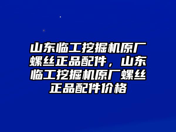 山東臨工挖掘機(jī)原廠螺絲正品配件，山東臨工挖掘機(jī)原廠螺絲正品配件價(jià)格