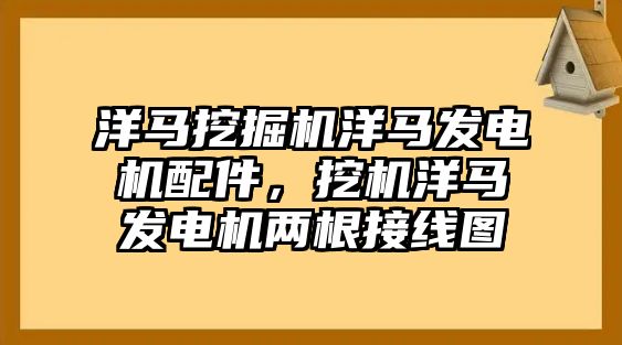 洋馬挖掘機(jī)洋馬發(fā)電機(jī)配件，挖機(jī)洋馬發(fā)電機(jī)兩根接線圖