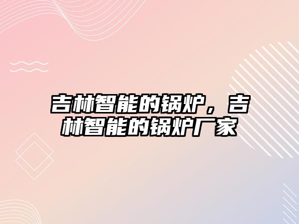 吉林智能的鍋爐，吉林智能的鍋爐廠家