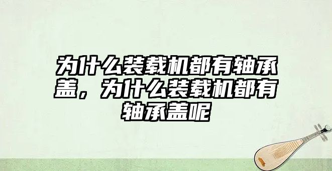 為什么裝載機都有軸承蓋，為什么裝載機都有軸承蓋呢