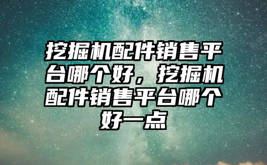 挖掘機配件銷售平臺哪個好，挖掘機配件銷售平臺哪個好一點