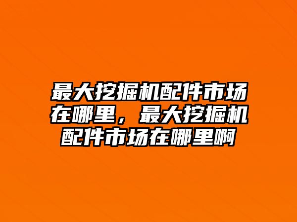 最大挖掘機配件市場在哪里，最大挖掘機配件市場在哪里啊